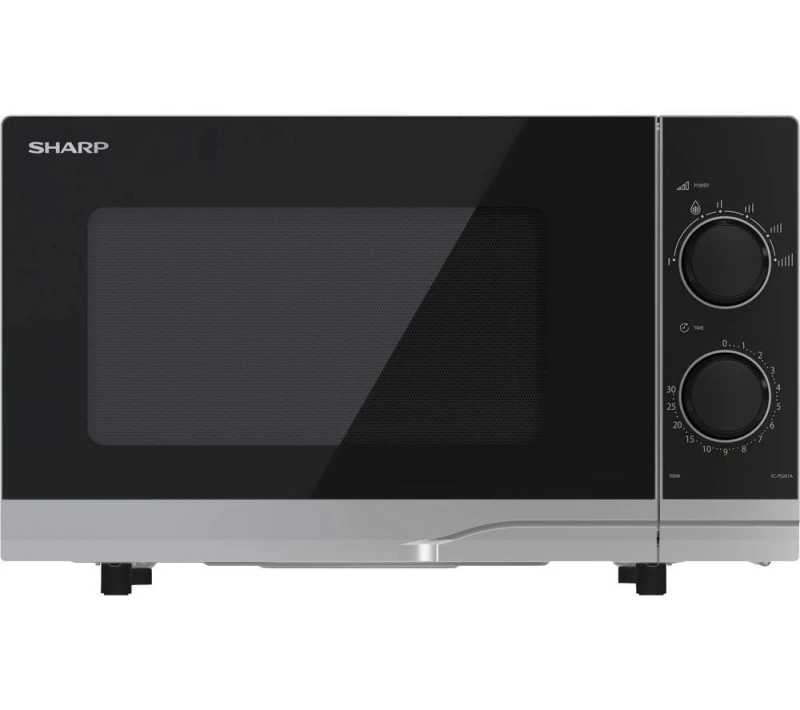 Image of Sharp Premium Series YC-PS201AU-S Solo Microwave - Silver/Grey 4974019207131