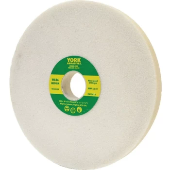 200X13X31.75MM WA60KV Medium White Aluminium Oxide Bench Grinding Wheel - York