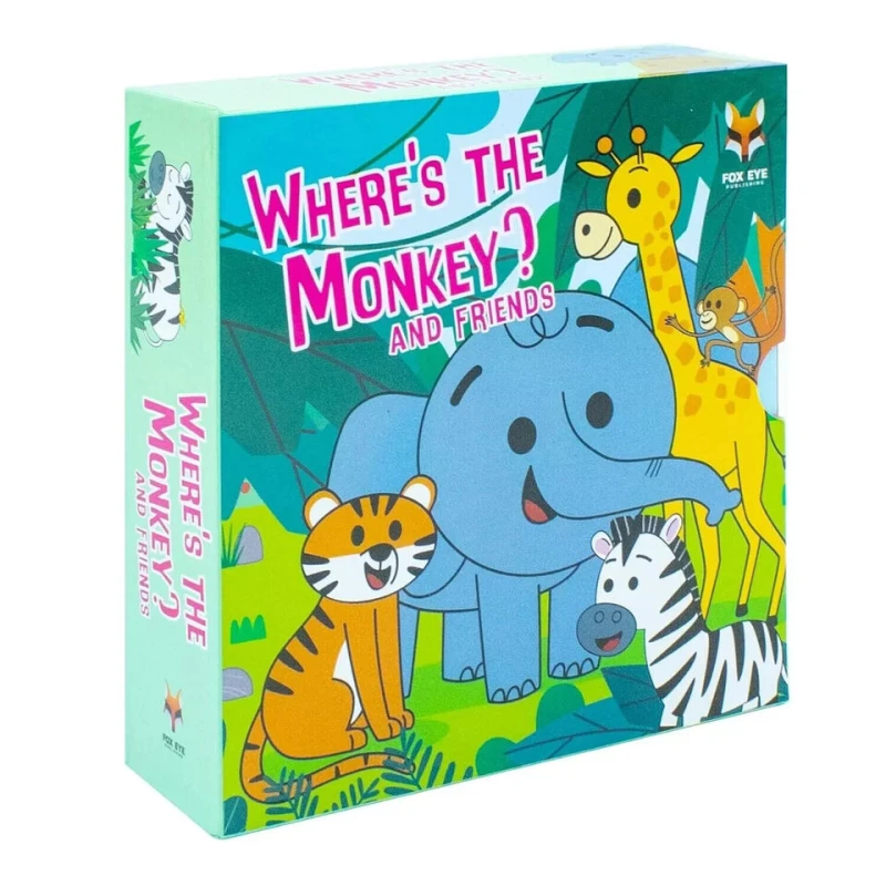 Image of Where's the Monkey? and friends 4 Board Books Collection Set Elephant, Tiger, Zebra, Where's the monkey Sarah Eason Books