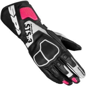 Image of Spidi STS-3 Ladies Motorcycle Gloves, black-pink, Size L for Women, black-pink, Size L for Women