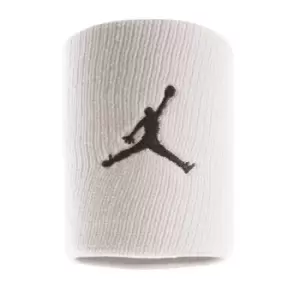 image of Jordan Jordan Jumpman Wristband, White/Black, Unisex, Balls & Gear, 9010/2