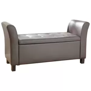 Image of Verona Window Seat Faux Leather Brown
