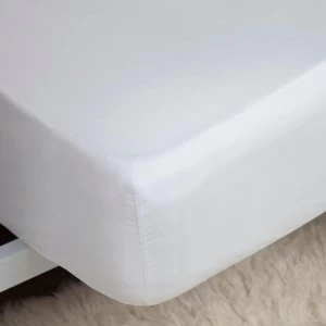 Image of Belledorm 400 Thread Count Fitted Sheet White Double