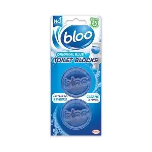 image of Bloo Original Blue Toilet Blocks 2 x 38g