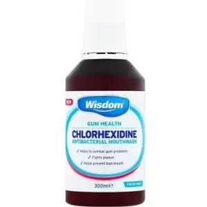 image of Wisdom Chlorhexidine Alcohol Free Mint Mouthwash 300ml