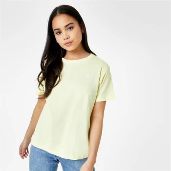 Image of Jack Wills Endmoor Logo T-Shirt - Pale Yellow