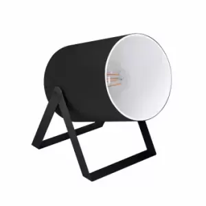 Image of Eglo Single Black Fabric Spotlight Table Lamp