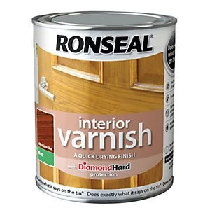 Ronseal Interior Varnish - Matt Medium Oak 750ml