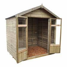 Image of Forest Garden 7 x 5ft Oakley Overlap Summerhouse Wood