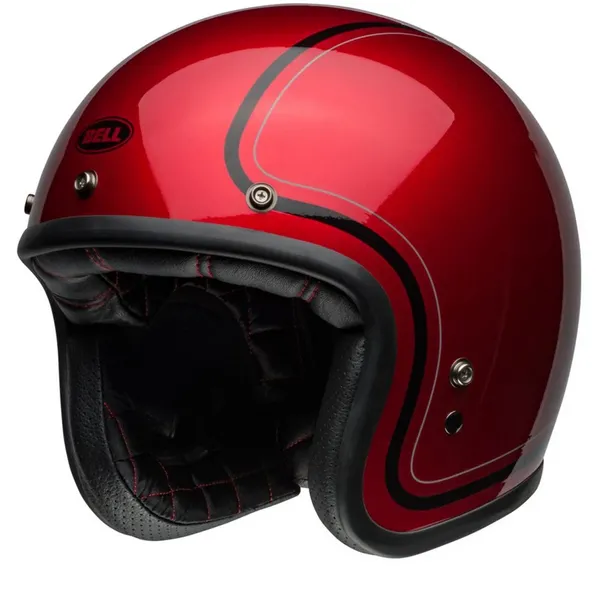 image of Bell Custom 500 Chief Candy Red Jet Helmet Size XL