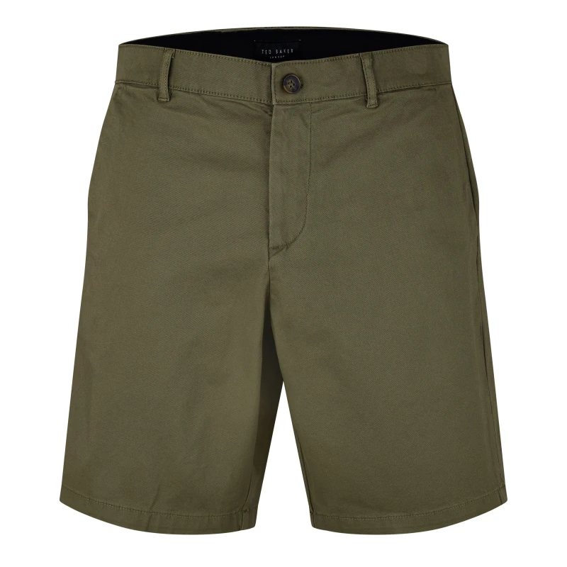 Image of Ted Baker Mens Halbak Chino Shorts Olive male 38W R