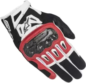 image of Alpinestars SMX-2 Air Carbon V2 Gloves, black-white-red, Size S, black-white-red, Size S