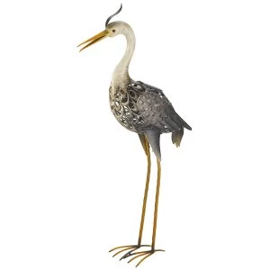 Image of Smart Solar Metal Silhouette Heron Light