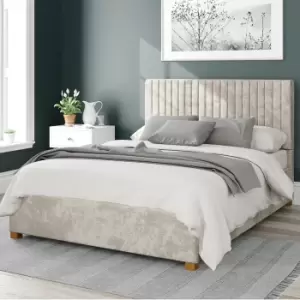 Image of Grant Mirazzi Velvet Ottoman Bed Pearl