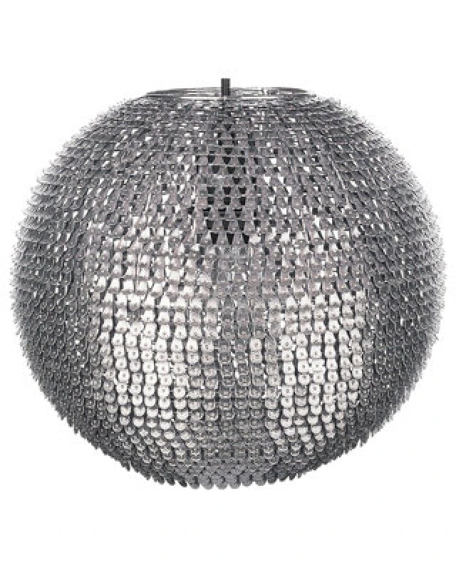 Image of Beliani Pendant Lamp Seine Metal Silver
