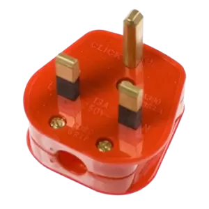 image of 13A FUSED NON-STANDARD B/G PLUG RED