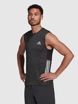 Image of adidas Hi Visibility Tank, Black/Grey, Size L, Men