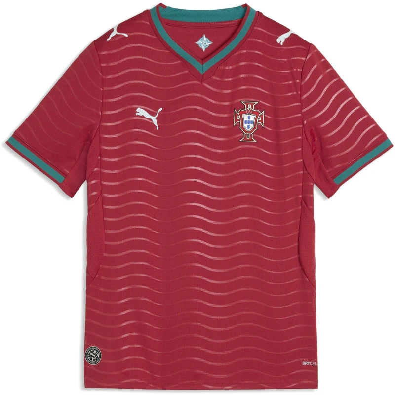 Image of Puma PUMA Portugal Home Shirt 2026 Juniors Red/Green unisex 7-8 (S)