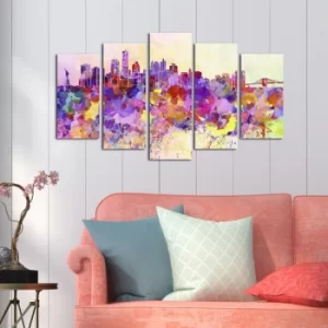 Image of 5ABSMDF-3 Multicolor Decorative MDF Painting (5 Pieces)