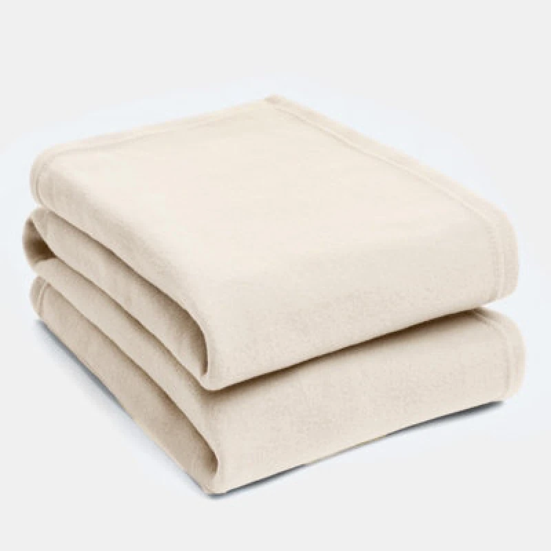 Image of OHS OHS Wholesale 10 Pack Plain Fleece Blanket Sofa Throw Joblot in Natural Natural One Size Unisex 5027434216567