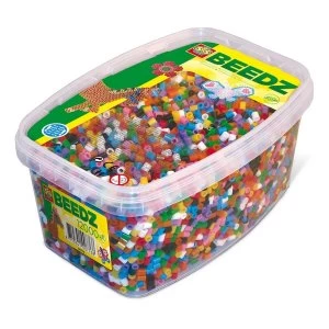 image of SES Creative - Childrens 1200 Iron-on Beads Mosaic Box Tub (Multi-colour)