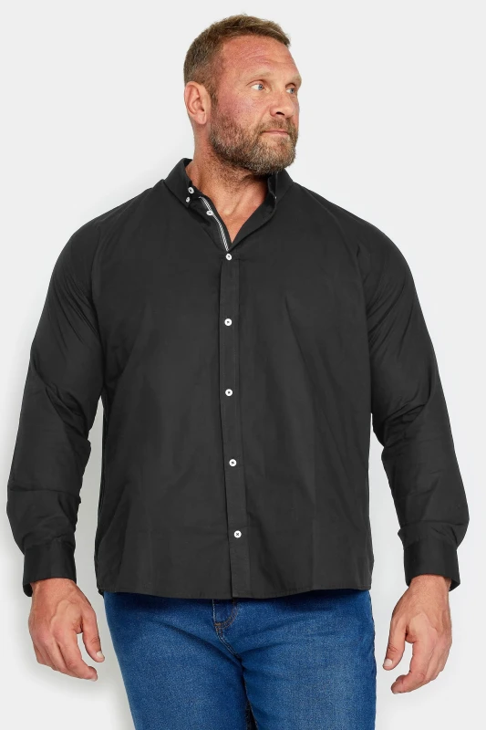 Image of BadRhino BadRhino Men Poplin Shirt in Black Size: 2X-large Black XXL Male 5063110818564
