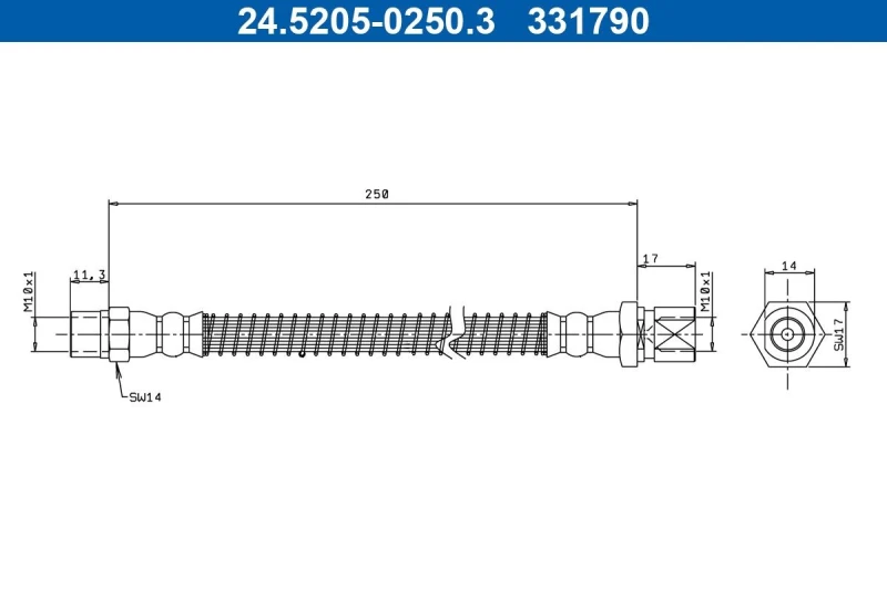 Image of Brake hose ATE 24.5205-0250.3