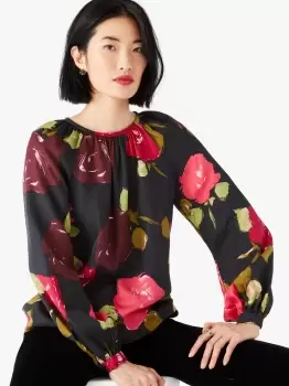 Image of Just Rosy Keyhole Top - Black - L (Uk 16)