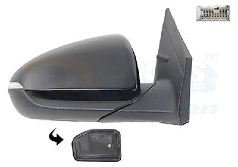Image of VAN WEZEL Wing mirror VAN WEZEL 8282818
