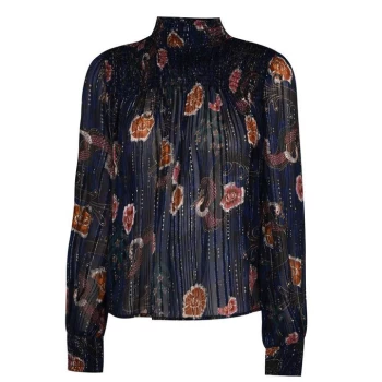 Image of Scotch and Soda Scotch Smock Blouse - Navy 0217