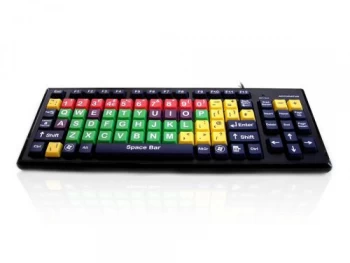 Image of Accuratus Monster 2 Mixed Colour Learning Keyboard in Upper Case