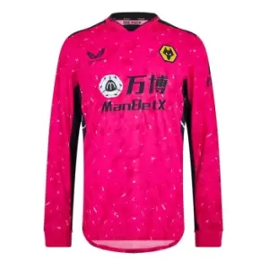 Image of Castore Wolverhampton Wanderers Away Goalkeeper Shirt Mens - Pink