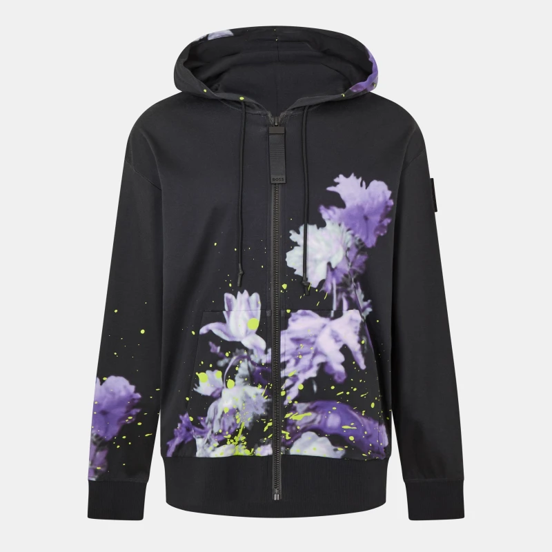 Image of Boss Mens Sgover Lotus Hoodie Black male S