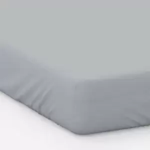 Image of Belledorm 100% Cotton Percale 200 Thread Count 12" Deep Fitted Sheet, Cloud, Double