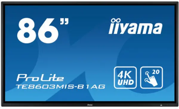 image of iiyama TE8603MIS-B1AG 86 Black 4K Ultra HD Interactive Display