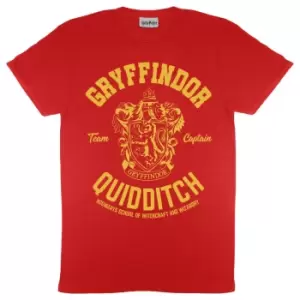 image of Harry Potter Mens Gryffindor Quidditch T-Shirt (XL) (Red)