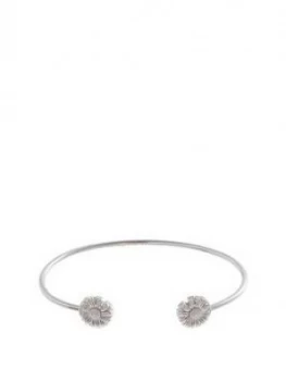 Image of Olivia Burton Daisy Open Ended Bangle Silver