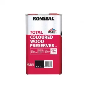 image of Ronseal Trade Total Wood Preserver Black 5 litre