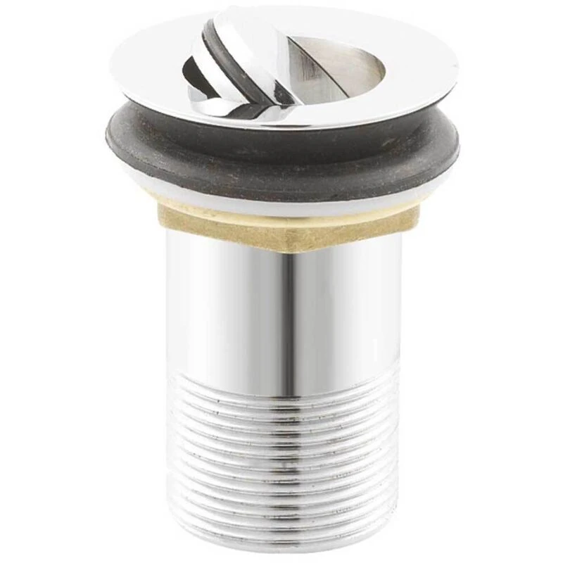 Image of nuie Unslotted Flip Top Basin Waste - Chrome, Silver ER02