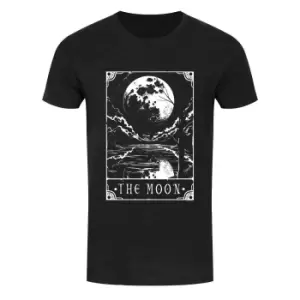 Image of Deadly Tarot Mens The Moon T Shirt (XXL) (Heather Black)