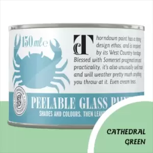 Image of Thorndown Cathedral Green Peelable Glass Paint 150ml - Opaque