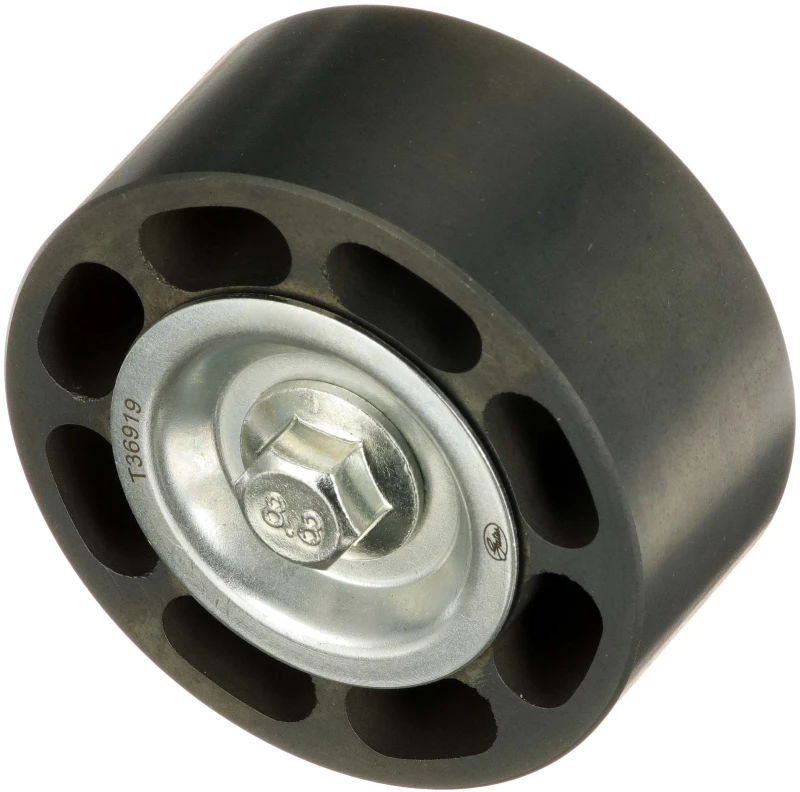 Image of GATES T36919 Idler Pulley FleetRunner Metal Deflection/Guide Pulley,v-ribbed belt (312)