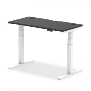 Image of Air Black Series 1200 x 600mm Height Adjustable Desk Black Top with