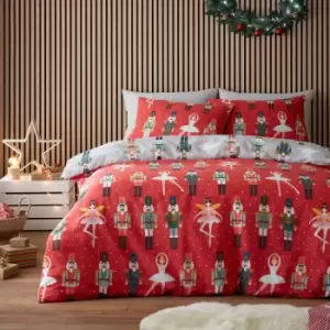 Fusion Nutcracker Duvet Cover & Pillowcase Set Red