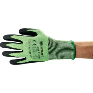 Image of Cut Resistant Gloves, Nitrile Foam Coated, Green/Black, Size 7
