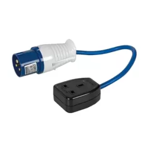 image of Powermaster 16A-13A Fly Lead Converter - 16A Plug to 13A Socket