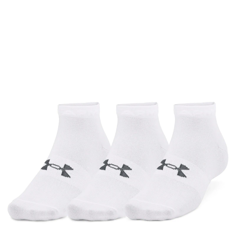 Image of Under Armour Armour 3 Pack Essential Trainer Socks Ladies - White White L
