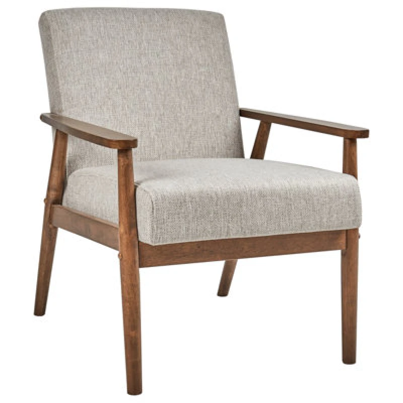 Image of Beliani Armchair Esrum Fabric Dark Brown/ Grey