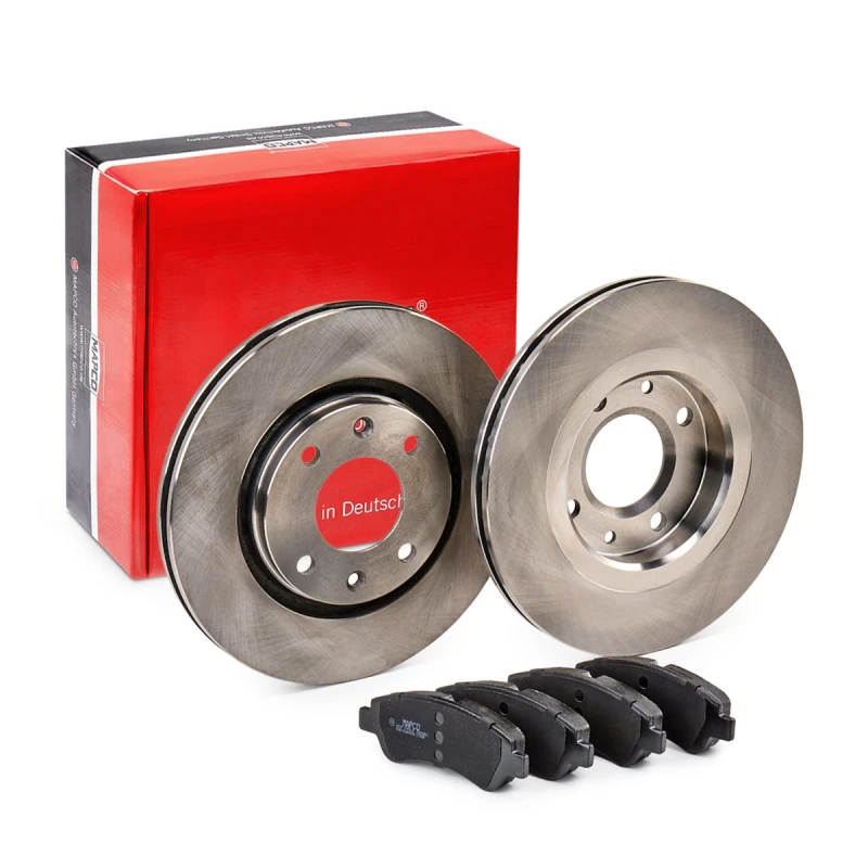 Image of MAPCO 47431 Brake disc and pads set Front Axle, Brake Disc Type: Vented, not prepared for wear warning indicator Brake Set,disc brakes (3405)