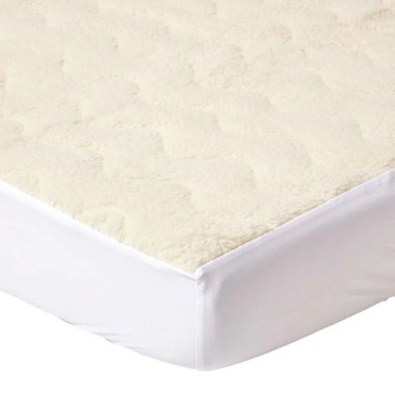 Image of Homescapes Deep Quilted Fleece King Size Mattress Topper